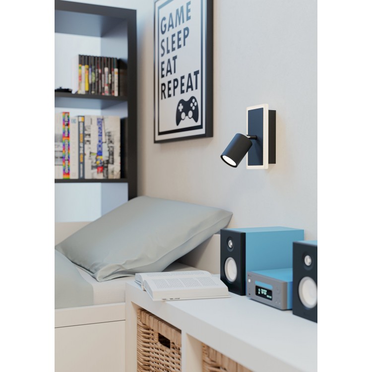 RIMBOCCHI 1 Φωτιστικό Σποτ LED EGLO 901634 μαύρο λευκό H14cm RIMBOCCHI 1 Φωτιστικό Σποτ LED EGLO 901634 μαύρο λευκό H14cm