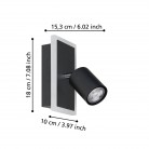RIMBOCCHI 1 Φωτιστικό Σποτ LED EGLO 901634 μαύρο λευκό H14cm RIMBOCCHI 1 Φωτιστικό Σποτ LED EGLO 901634 μαύρο λευκό H14cm