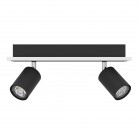 RIMBOCCHI 1 Φωτιστικό Σποτ 2xLED EGLO 901635 μαύρο λευκό L34cm RIMBOCCHI 1 Φωτιστικό Σποτ 2xLED EGLO 901635 μαύρο λευκό L34cm