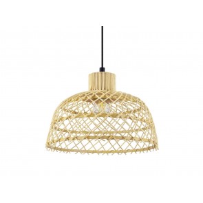 AUSNBY Κρεμαστό Ξύλινο Φωτιστικό της EGLO 43285 από RATTAN Ø 37cm - natural