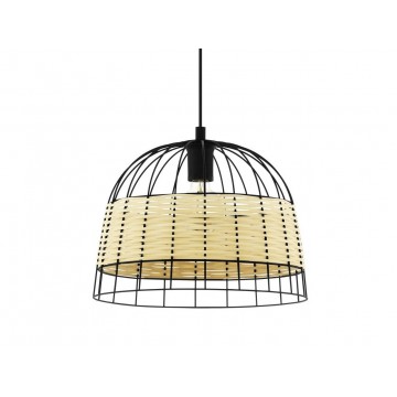 ANWICK Κρεμαστό Ξύλινο Φωτιστικό από RATTAN 43311Ø 37cm - natural