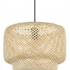 HETTONLE Κρεμαστό Ξύλινο Φωτιστικό rattan EGLO 43868 Ø 42cm