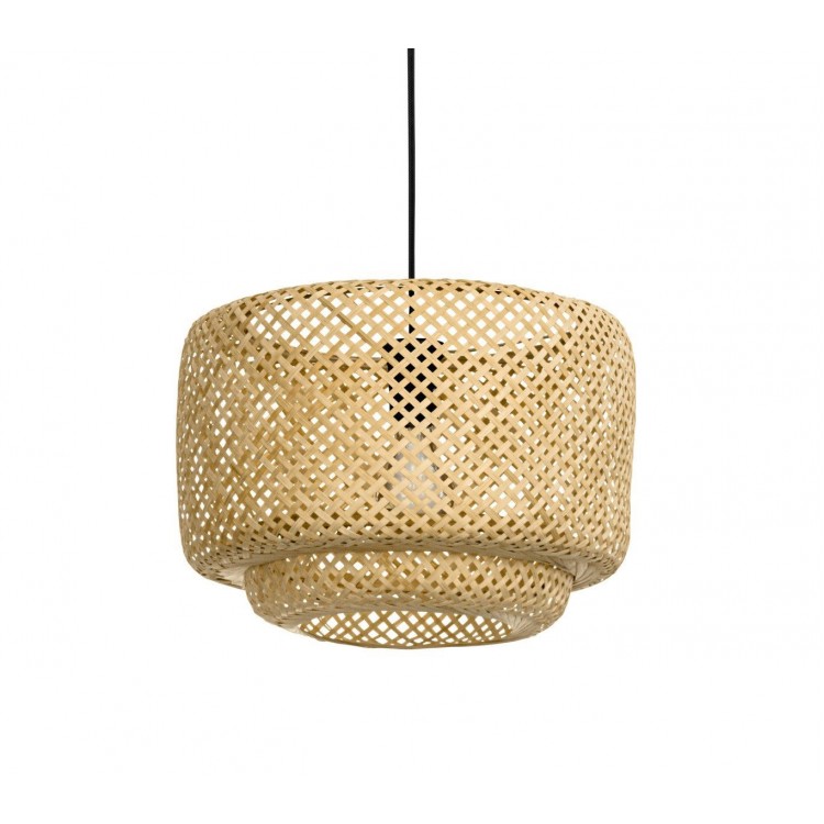HETTONLE Κρεμαστό Ξύλινο Φωτιστικό rattan EGLO 43868 Ø 42cm