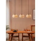 Amsfield 1 Ξύλινο Φωτιστικό Οροφής Ράγα 43863 - Μπαμπού