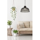 AUSNBY Κρεμαστό Ξύλινο Φωτιστικό της EGLO από RATTAN Ø 37cm - μαύρο