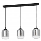 BULCIAGO Κρεμαστό Φωτιστικό 390104 EGLO ράγα - γυάλινα καπέλα φιμέ