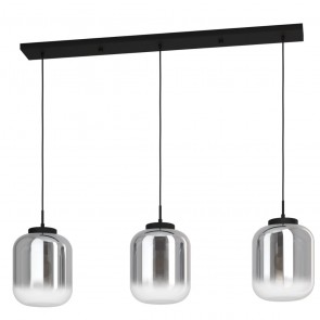 BULCIAGO Κρεμαστό Φωτιστικό 390104 EGLO ράγα - γυάλινα καπέλα φιμέ