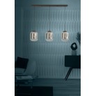 BULCIAGO Κρεμαστό Φωτιστικό 390104 EGLO ράγα - γυάλινα καπέλα φιμέ