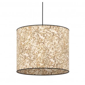 BUTTERBURN Κρεμαστό Φωτιστικό EGLO 43936 υφασμάτινο καπέλο - φύλλα συμήδας Ø36cm