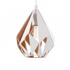 CARLTON 1 Κρεμαστό Φωτιστικό 43002 τρίφωτο λευκό