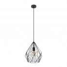 Carlton 49257 Κρεμαστό Μεταλλικό Φωτιστικό - Μαύρο