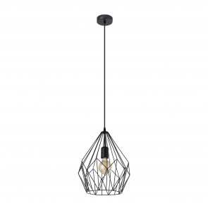 Carlton 49257 Κρεμαστό Μεταλλικό Φωτιστικό - Μαύρο