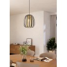 ENCINITOS Κρεμαστό φωτιστικό 99665 EGLO  μαύρο & ορείχαλκο Ø25,5cm