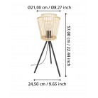 HYKEHAM Επιτραπέζιο Φωτιστικό μπαμπού EGLO 43854  Ø21cm natural 