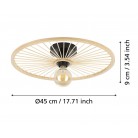 LEOMINSTER  Φωτιστικό Απλίκα τοίχου EGLO 43883  μπαμπού Ø45cm natural