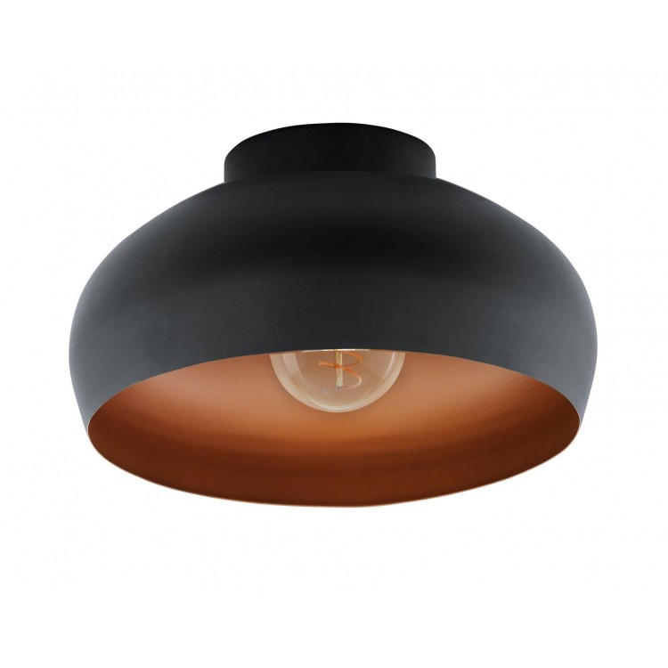 MOGANO 2 Φωτιστικό Οροφής EGLO 900555 Ø28cm μαύρο - χαλκός 