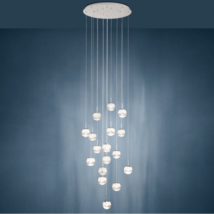 MONTEFIO 2 Κρεμαστό Φωτιστικό 39547 EGLO Πολυτελής Πολυέλαιος με Κρύσταλλα