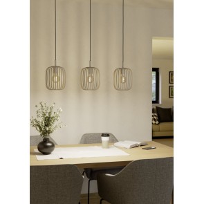 ROMAZZINA Κρεμαστό Φωτιστικό 900497 EGLO τρίφωτο μπεζ