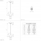 SABINAR Κρεμαστό Φωτιστικό 900161 EGLO μαύρο καφέ Ø18cm