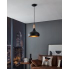 SABINAR Κρεμαστό Φωτιστικό 900162 EGLO μαύρο καφέ Ø28cm