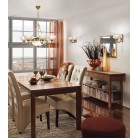 EGLO SAVOY 82749 Κρεμαστό Φωτιστικό Πολύφωτο Μπρονζέ με Λευκό Σατινέ Γυαλί 6xE14/2xE27