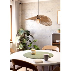 SIRUELA Κρεμαστό Φωτιστικό 31991 EGLO φυσικό σχοινί από χαρτί καφέ Ø40cm