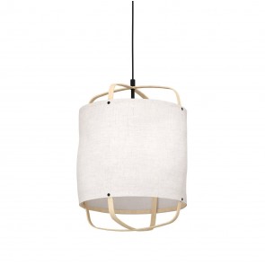SURFLEET Κρεμαστό φωτιστικό 43874 μπαμπού / ύφασμα λινό Ø33cm
