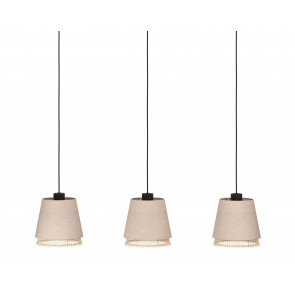 TABLEY  Κρεμαστό Φωτιστικό Ράγα EGLO 43976  λινό - Μπαμπού natural