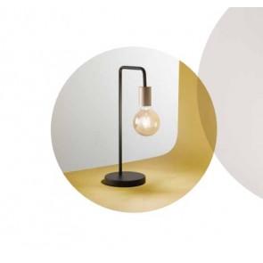 VECTOR επιτραπέζιο φωτιστικό μεταλλικό vintage industrial 6607N - μαύρο ματ