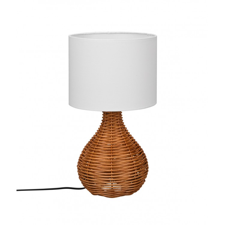 SPROUT Επιτραπέζιο φωτιστικό REALITY LIGHTING  R51291036 - Rattan ø 22cm - άσπρο καπέλο