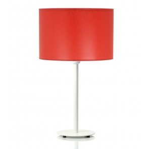 Hesperis Λευκό Επιτραπέζιο Φωτιστικό με κόκκινο αμπαζούρ