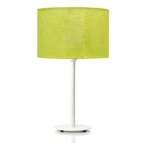 Hesperis Λευκό Επιτραπέζιο Φωτιστικό με λαχανί αμπαζούρ