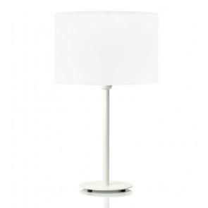 Hesperis Λευκό Επιτραπέζιο Φωτιστικό με λευκό αμπαζούρ