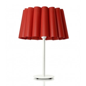 Aether Λευκό Επιτραπέζιο Φωτιστικό με κόκκινο αμπαζούρ