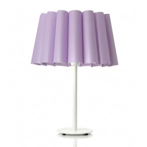 Aether Λευκό Επιτραπέζιο Φωτιστικό με λιλά αμπαζούρ
