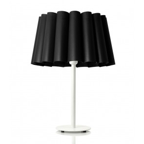 Aether Λευκό Επιτραπέζιο Φωτιστικό με μαύρο αμπαζούρ