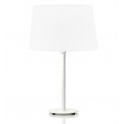 Helios Λευκό Επιτραπέζιο Φωτιστικό με λευκό αμπαζούρ