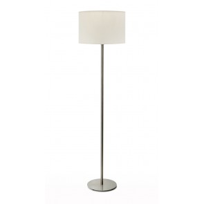 Hesperis Inox Φωτιστικό Δαπέδου με εκρού αμπαζούρ