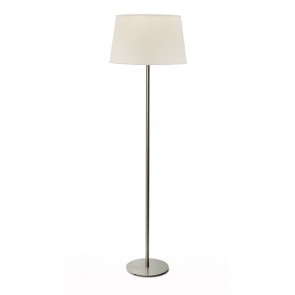 Helios Inox Φωτιστικό Δαπέδου με εκρού αμπαζούρ