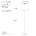 Helios Inox Φωτιστικό Δαπέδου με πράσινο πολυκαρβονικό αμπαζούρ