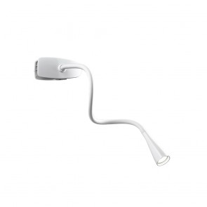 Led εύκαμπτο φωτιστικό γραφείου με μανταλάκι - Λευκό