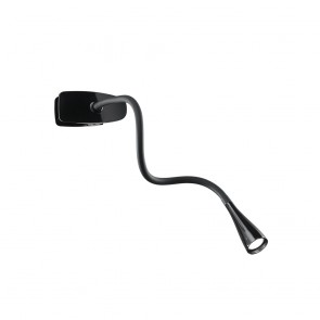 Led εύκαμπτο φωτιστικό γραφείου με μανταλάκι - Μαύρο