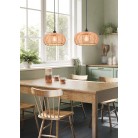 INGA Κρεμαστό φωτιστικό TRIO LIGHTING 312200136 - Rattan ø 29cm