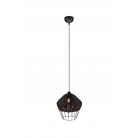 BORKA  Φωτιστικό Κρεμαστό REALITY LIGHTING R31261902 - Rattan ø 30cm μαύρο χρώμα