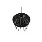 BORKA  Φωτιστικό Κρεμαστό REALITY LIGHTING R31261902 - Rattan ø 30cm μαύρο χρώμα