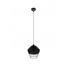 BORKA  Φωτιστικό Κρεμαστό REALITY LIGHTING R31261902 - Rattan ø 30cm μαύρο χρώμα