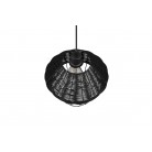 BORKA  Φωτιστικό Κρεμαστό REALITY LIGHTING R31261902 - Rattan ø 30cm μαύρο χρώμα