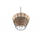 BORKA  Φωτιστικό Κρεμαστό REALITY LIGHTING R31261936 - Rattan ø 30cm φυσικό χρώμα