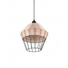 BORKA  Φωτιστικό Κρεμαστό REALITY LIGHTING R31261936 - Rattan ø 30cm φυσικό χρώμα