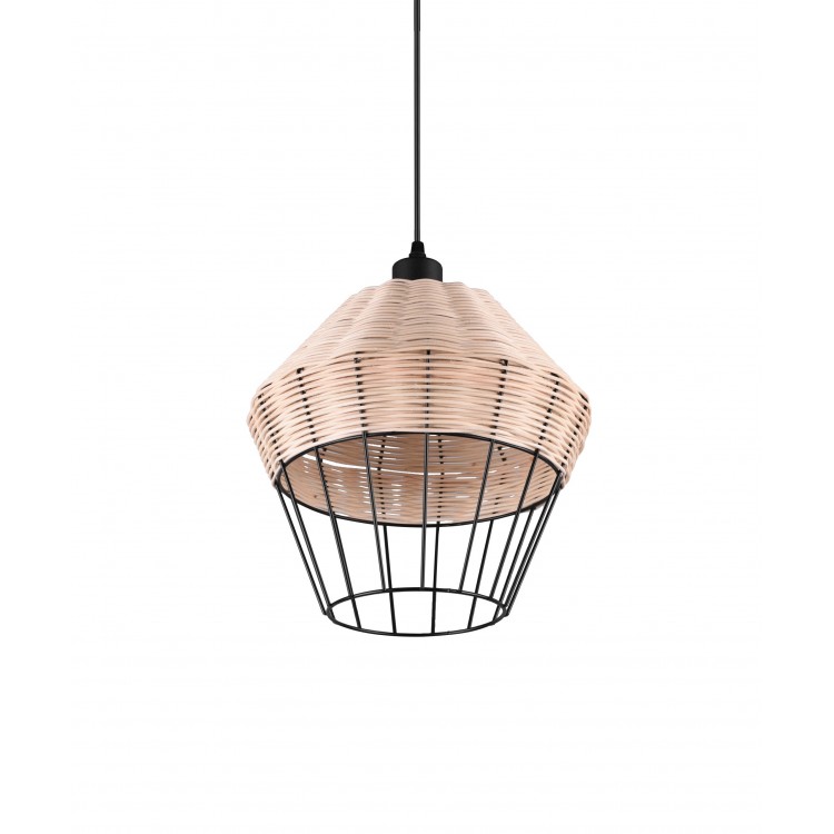 BORKA  Φωτιστικό Κρεμαστό REALITY LIGHTING R31261936 - Rattan ø 30cm φυσικό χρώμα